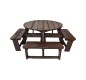 Table pique-nique ronde en plastique recyclé
