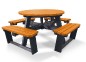 Table pique-nique ronde en plastique recyclé