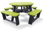 Table pique-nique ronde en plastique recyclé