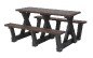 Table pique-nique en plastique recyclé brun ou noir