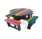 Table de pique-nique octogonale en plastique recyclé multicolore