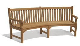Banc anglais en teck Longueur 2,27 m