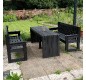 Table de pique-nique Table de pique-nique monolithe en plastique recyclé noir ou brun 1,80m