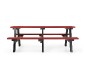 Table pique-nique en plastique recyclé Rouge 8 places