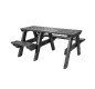 Table pique-nique en plastique recyclé brun PMR