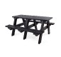 Table pique-nique en plastique recyclé 8 Places en Brun ou Noir 200 cm