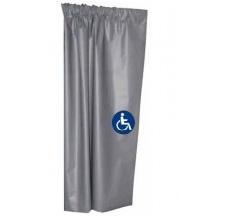 Rideau pour isoloir H.150xL.110 cm avec logo PMR