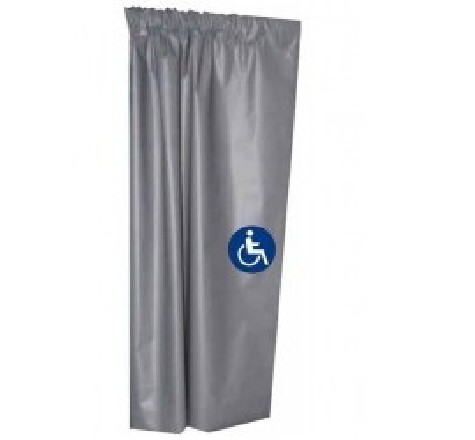 Rideau pour isoloir H.150xL.110 cm avec logo PMR