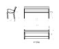 Banc public en bois tropical