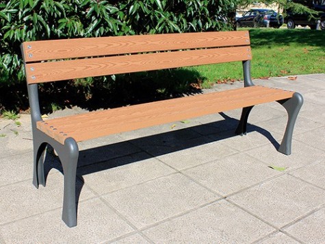 Banc public  en  Eco composites couleur bois