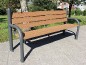 Banc public piétement acier galvanisé et eco composite couleur bois 1.95 m