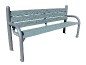 Banc public piétement acier galvanisé et eco composite couleur bois 1.95 m