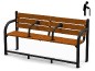 Banc public piétement acier galvanisé et bois tropical 3 places gamme senior