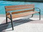 Banc public Martinia piétement fonte et lames bois tropical 1.80 m