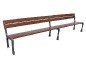 Banc public sans accoudoirs en bois tropical 3.60m