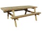 Table pique-nique en bois traité - PMR - 7 places