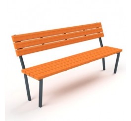 BANC MÉTALLIQUE AVEC DOSSIER