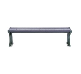 Lot de 3 banquettes urbaine en plastique recyclé 1.80 m