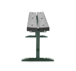 Lot de 3 banquettes urbaine en acier et en plastique recyclé 1.80 m