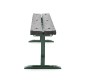 Lot de 3 banquettes urbaine en acier et en plastique recyclé 1.80 m