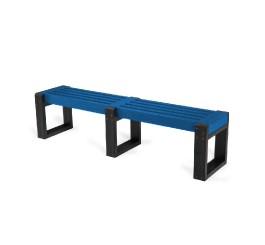 Lot de 3 bancs bleu modulable en plastique recyclé 1.80 m