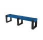 Lot de 3 bancs bleu modulable en plastique recyclé 1.80 m