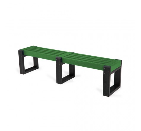 Lot de 3 bancs vert modulable en plastique recyclé 1.80 m
