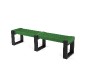 Lot de 3 bancs vert modulable en plastique recyclé 1.80 m