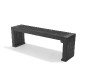 Lot de 3 banquettes noir en plastique recyclé 1.50 m