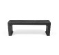 Lot de 3 banquettes noir en plastique recyclé 1.50 m