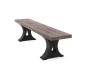 Lot de 3 banquettes moulé en plastique recyclé 1.80 m