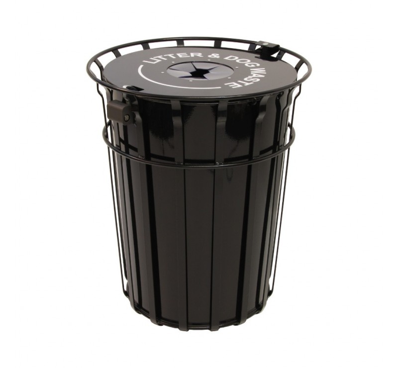 Lot de 3 poubelles en cages en aciers: robuste, durable et personnalisable