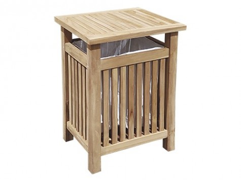 Corbeille Élégance Tropicale : Un Bijou Durable en Teck Naturel