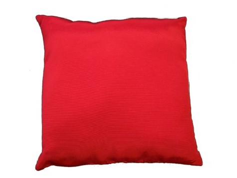 Coussin avec franges 30 x 30 cm en Ottoman - Bordeaux