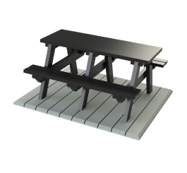 Table de pique-nique en plastique recyclé 1,50 M