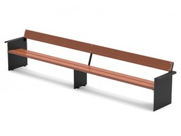 Banc Urbain Élégant en Bois Tropical