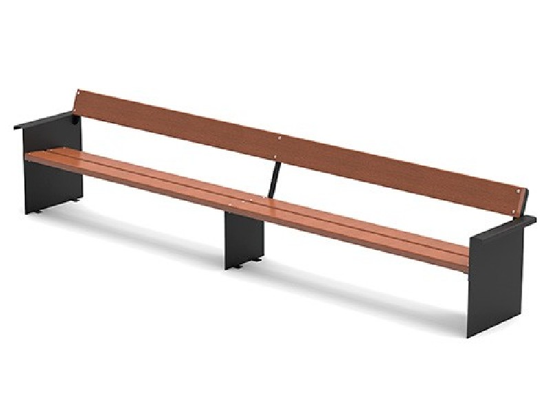 Banc Urbain Élégant en Bois Tropical