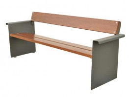 Banc Urbain Élégant en Bois Tropical