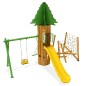 Cabane sapin aire de jeux pour parc public