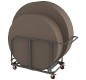 Chariot luxe pour tables pliantes rondes gamme bleuté, ou taupe