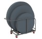 Chariot luxe pour tables pliantes rondes gamme bleuté, ou taupe