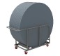 Chariot luxe pour tables pliantes rondes gamme bleuté, ou taupe