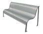 Banc tôle perforée