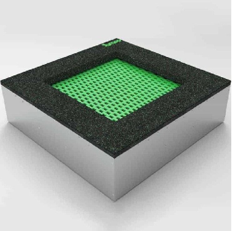 Trampoline carré intégré au sol modèle 1,00 mètre
