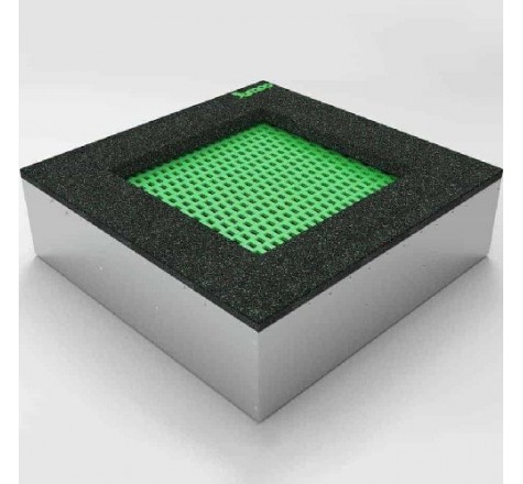 Trampoline carré intégré au sol modèle 1,00 mètre