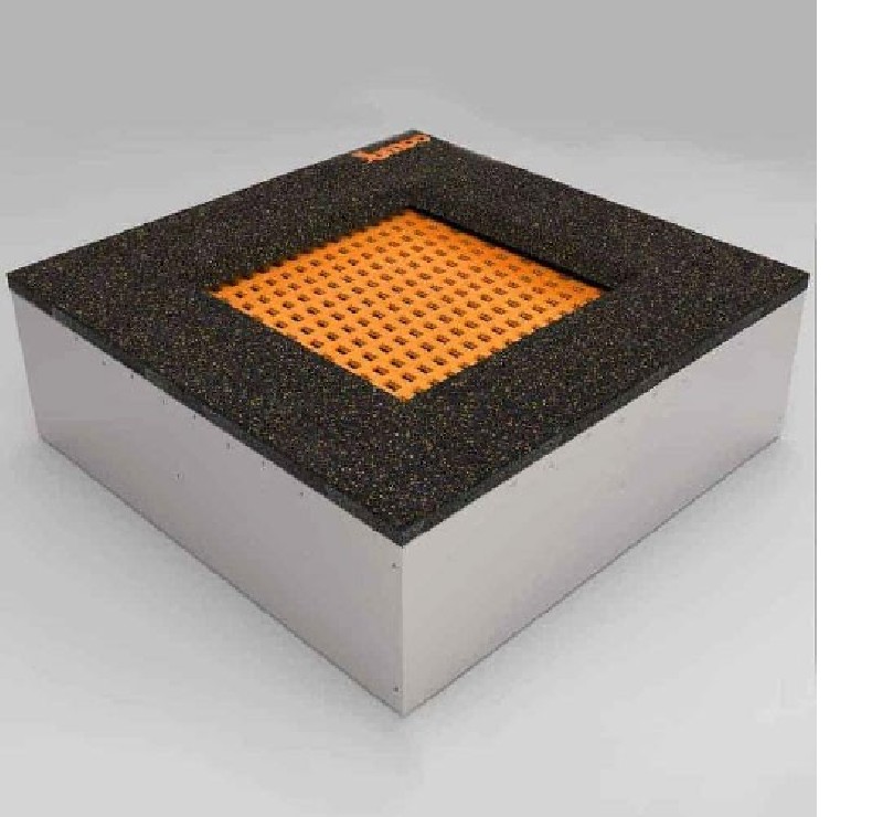 Trampoline carré intégré au sol modèle 0,80 mètre