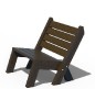 chaise relaxante en plastique recyclé