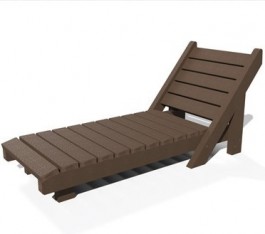chaise longue en plastique recyclé