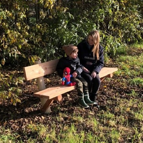 Banc public "Peter" en robinier - Longueur 2 mètres