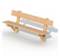 Banc public "Peter" en robinier - Longueur 2 mètres